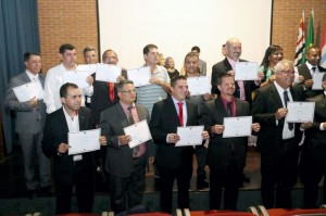 Vereadores durante cerimônia de diplomação. Foto: Ricardo Bittner
