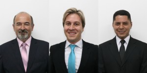 Vereadores Joaquim Rosa (presidente), Lisandro da ONG PAS (relator) e Rogério da Van (membro) compõem a Comissão de Finanças e Orçamento da Câmara de Suzano. Fotos: Ricardo Bittner